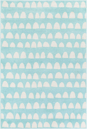 Clear Blue 5' 1 x 8' Whimsy Kids Rectangle Rug
