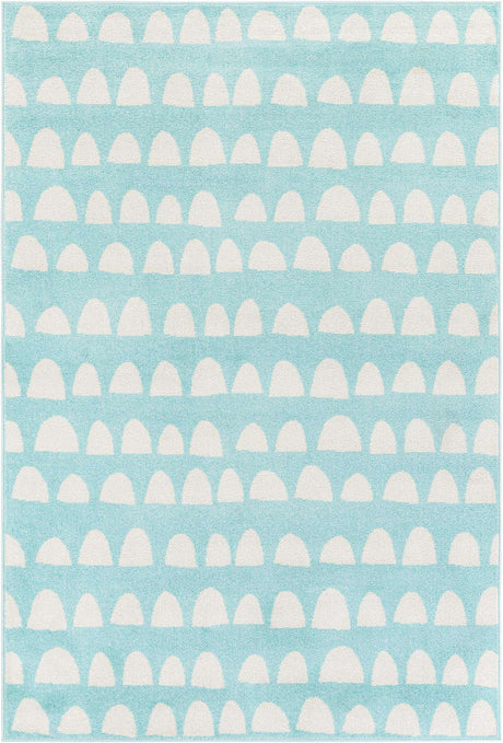 Clear Blue 5' 1 x 8' Whimsy Kids Rectangle Rug