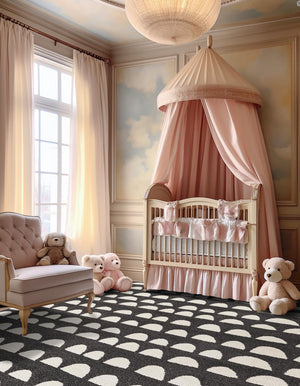 Dark Gray 5' 1 x 8' Whimsy Kids Rectangle Rug