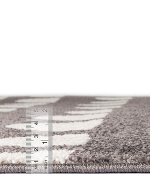 Dark Gray 5' 1 x 8' Whimsy Kids Rectangle Rug