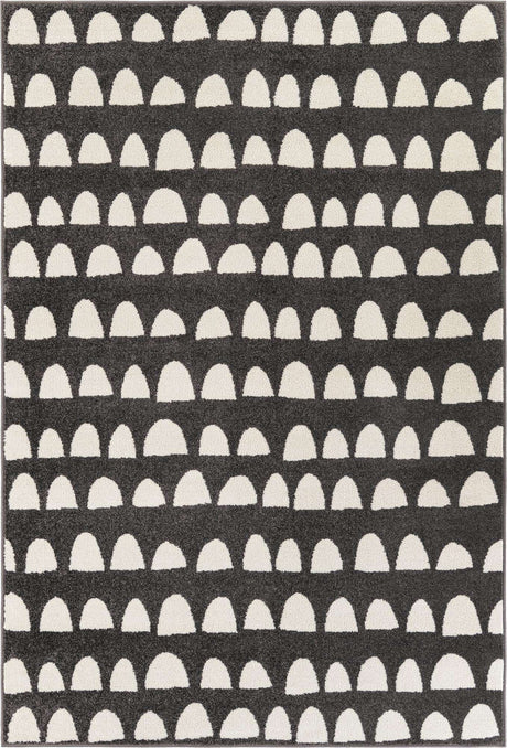 Dark Gray 5' 1 x 8' Whimsy Kids Rectangle Rug