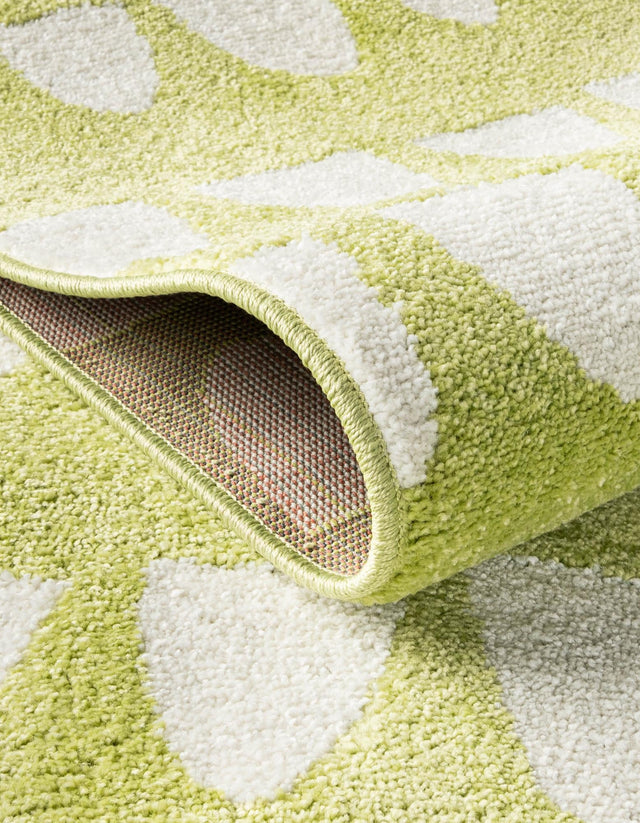 Pastel Green 5' 1 x 8' Whimsy Kids Rectangle Rug