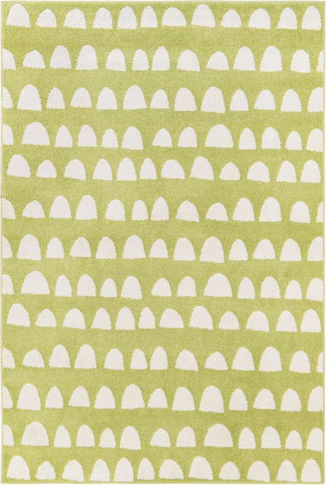 Pastel Green 5' 1 x 8' Whimsy Kids Rectangle Rug