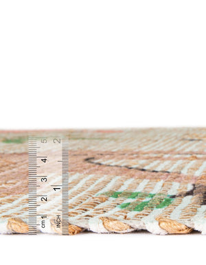 Multicolor 4' 1 x 6' 1 Chenille Jute Rectangle Area Rug Vintage Distressed Boho All Natural Eco-Friendly Sustainable Carpet for Living Dining Office Dorm Rooms for Sale at Rug Engine