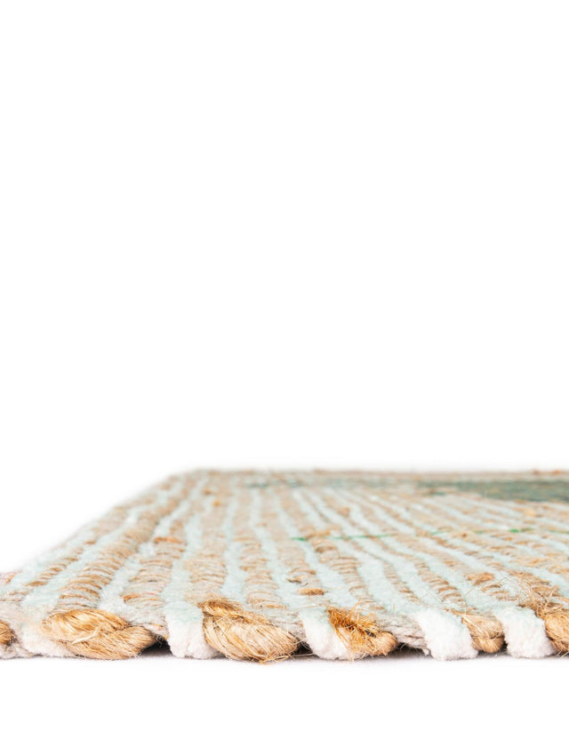 Multicolor 4' 1 x 6' 1 Chenille Jute Rectangle Area Rug Vintage Distressed Boho All Natural Eco-Friendly Sustainable Carpet for Living Dining Office Dorm Rooms for Sale at Rug Engine